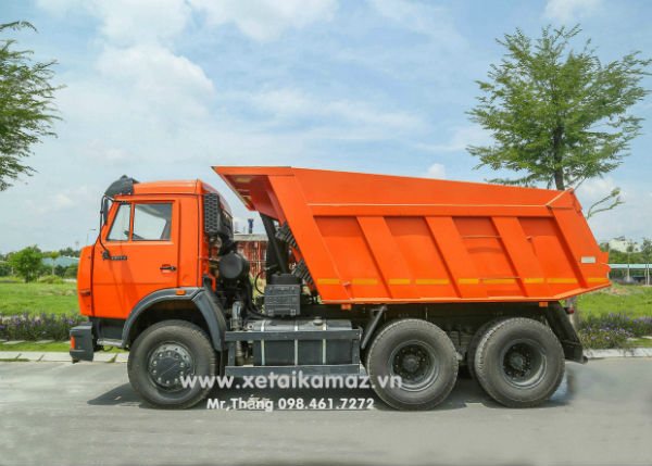 XE BEN KAMAZ 65115 3 CHÂN (6X4) THÙNG VAT 10,5 KHỐI| XE BEN KAMAZ 15 TẤN | XE BEN GA CƠ - EURO 2| XE BEN 15 TẤN