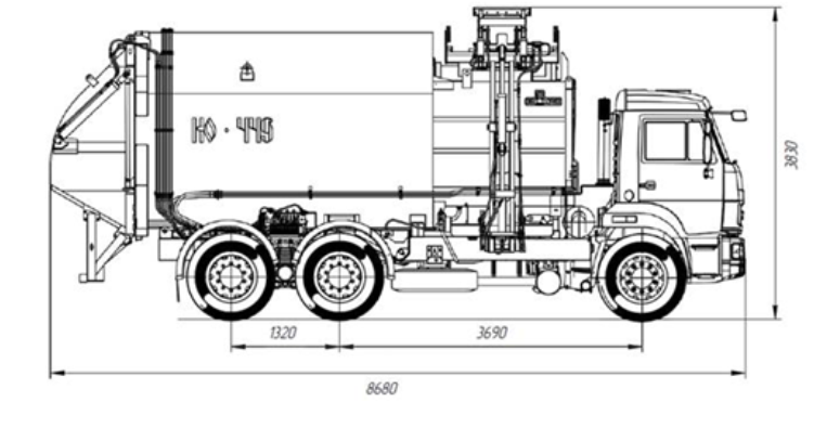 XE ÉP RÁC KAMAZ 65115 ( 6X4)| 11 TẤN, DUNG TÍCH 22 M3