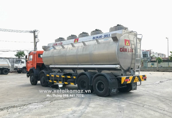 XE BỒN NHÔM XĂNG DẦU 6540 (8x4) 25m3