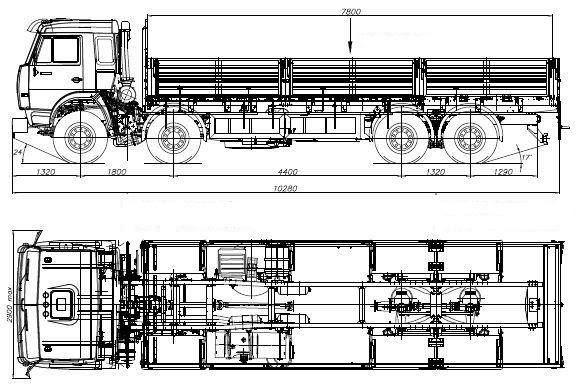 Камаз 65201 чертеж