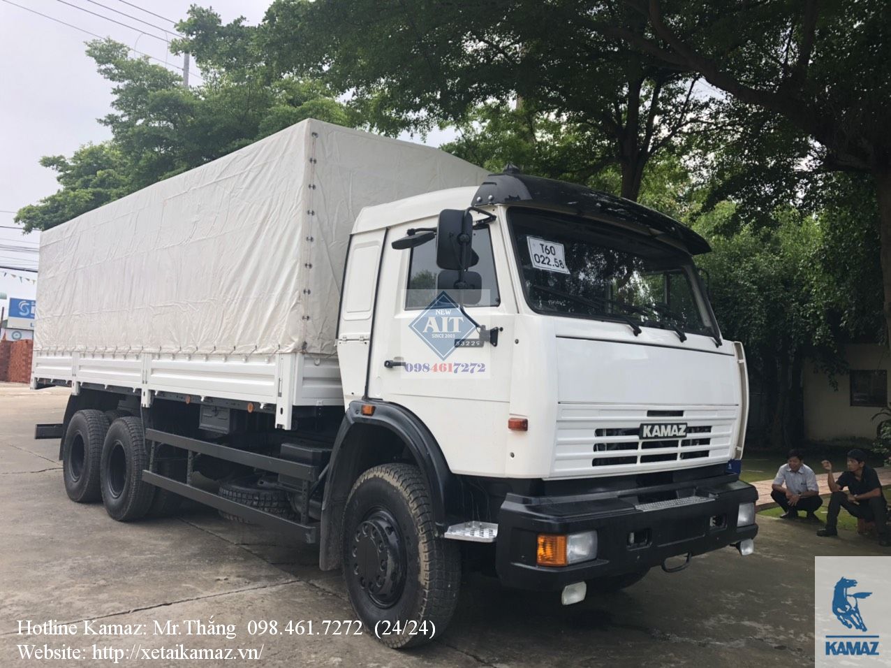 XE TẢI THÙNG KAMAZ 53229 (6x4)| XE TẢI THÙNG KAMAZ 3 CHÂN| THÙNG LỌT LÒNG DÀI 7m2| 2017|