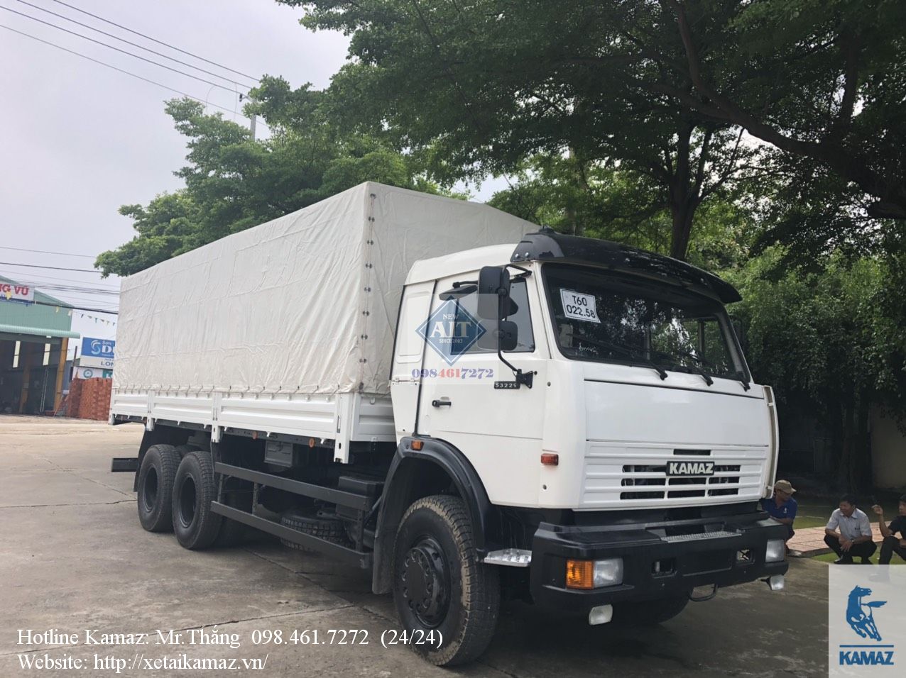 XE TẢI THÙNG KAMAZ 53229 (6x4)| XE TẢI THÙNG KAMAZ 3 CHÂN| THÙNG LỌT LÒNG DÀI 7m2| 2017|