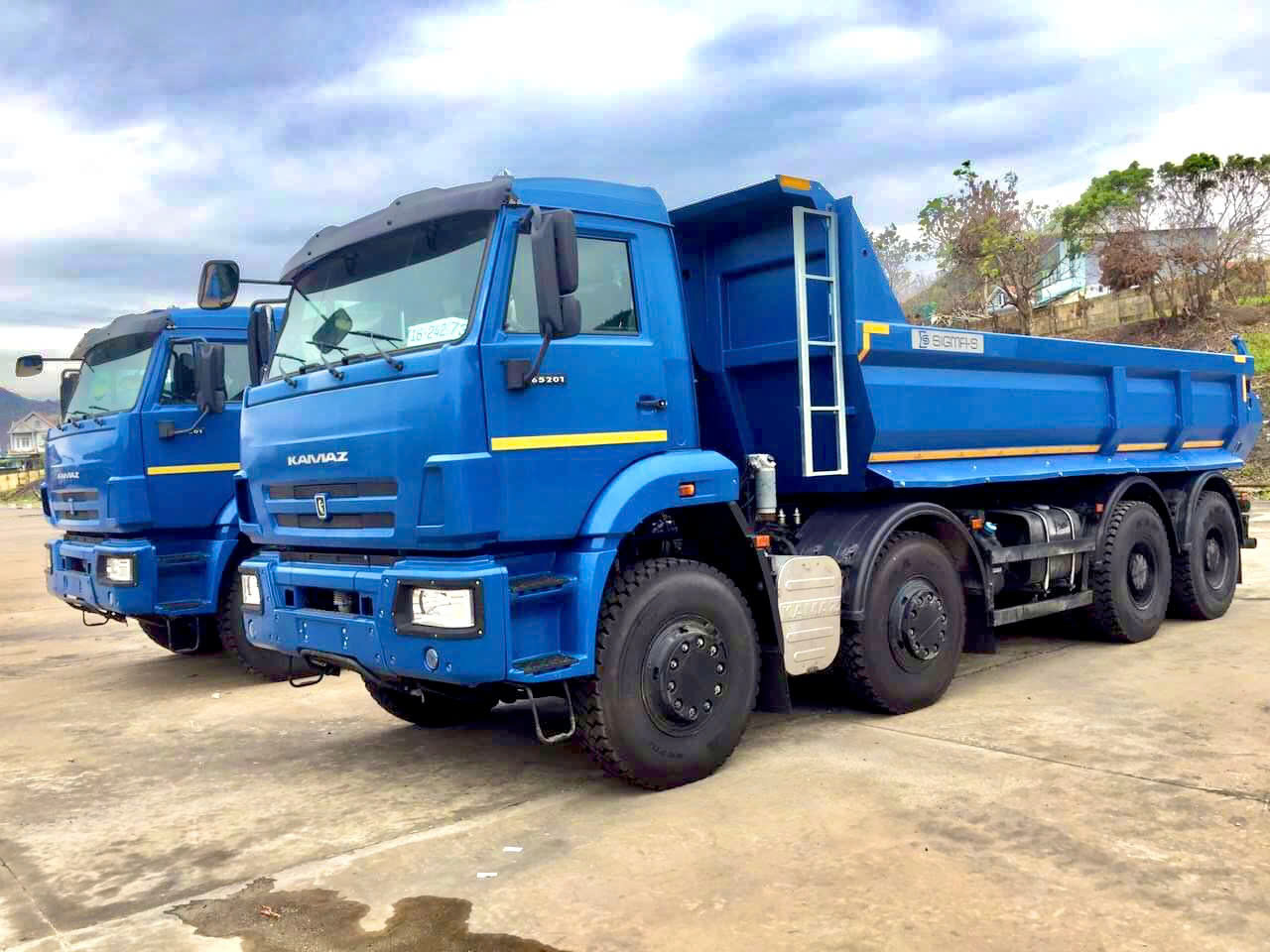 XE BEN KAMAZ 65201 (8x4) 4 CHÂN EURO 5 | THÙNG BEN 12 KHỐI | XE BEN KAMAZ 20 TẤN